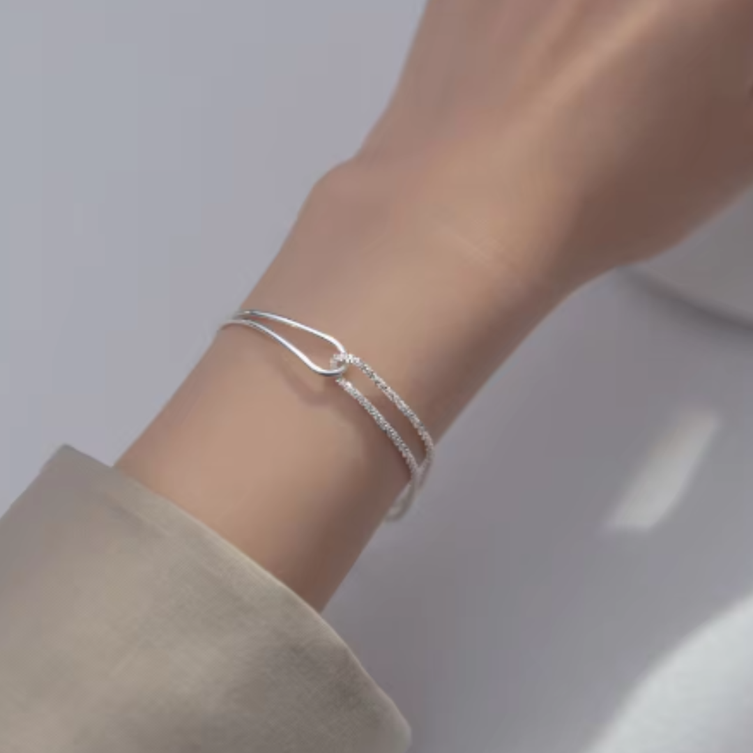 Pulsera semirrígida de plata
