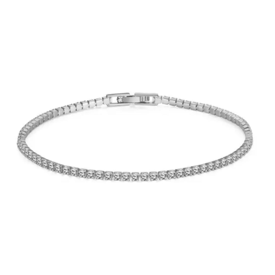 Pulsera de plata con circonitas